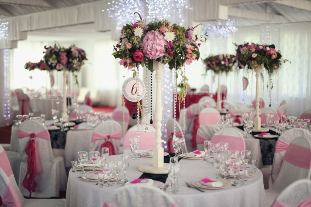 Оформление свадебного торжества в розовом цвете